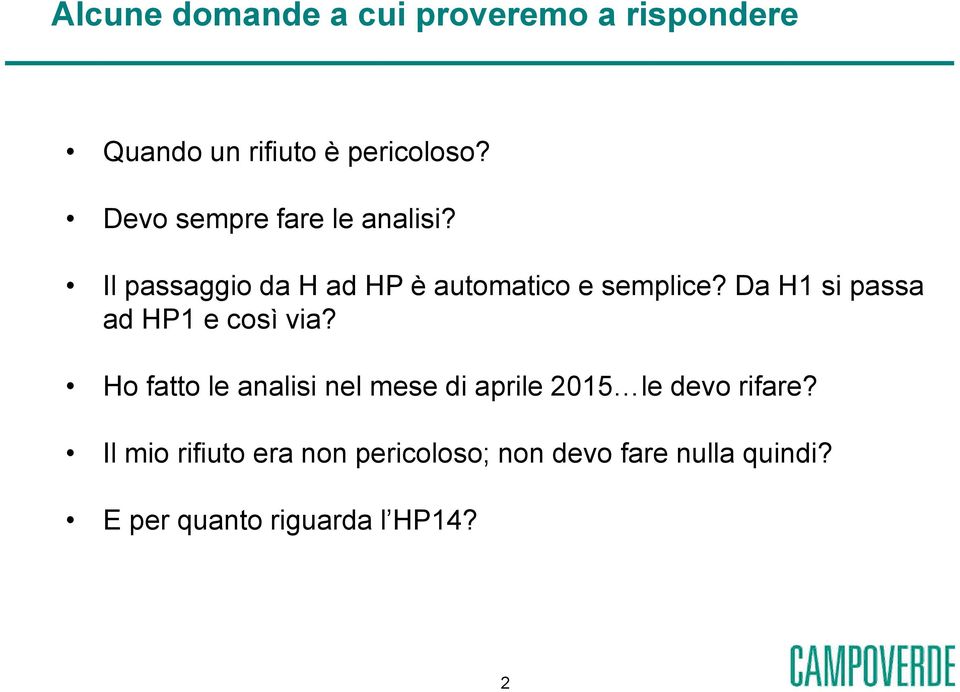 Da H1 si passa ad HP1 e così via?