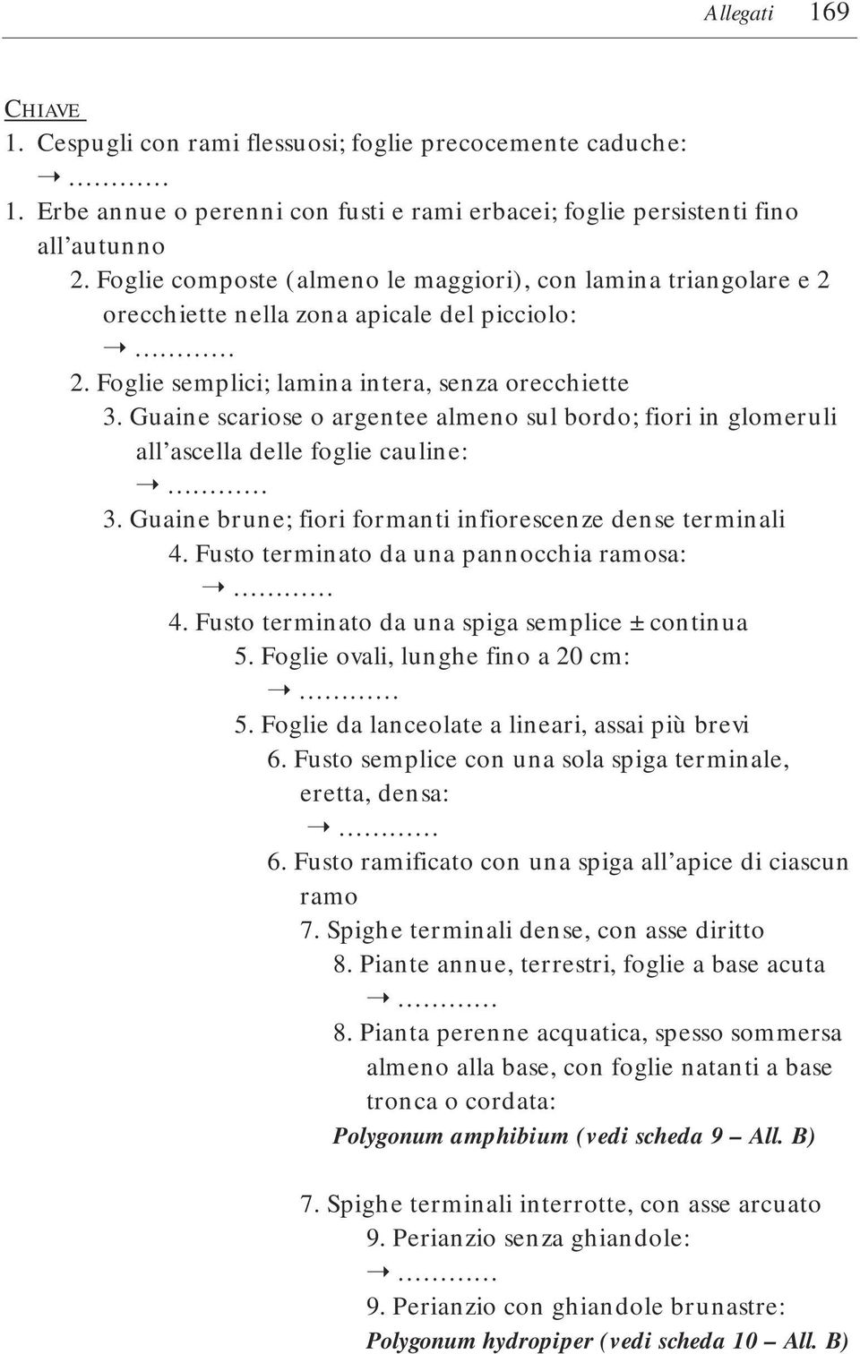 Guaine scariose o argentee almeno sul bordo; fiori in glomeruli all ascella delle foglie cauline: 3. Guaine brune; fiori formanti infiorescenze dense terminali 4.