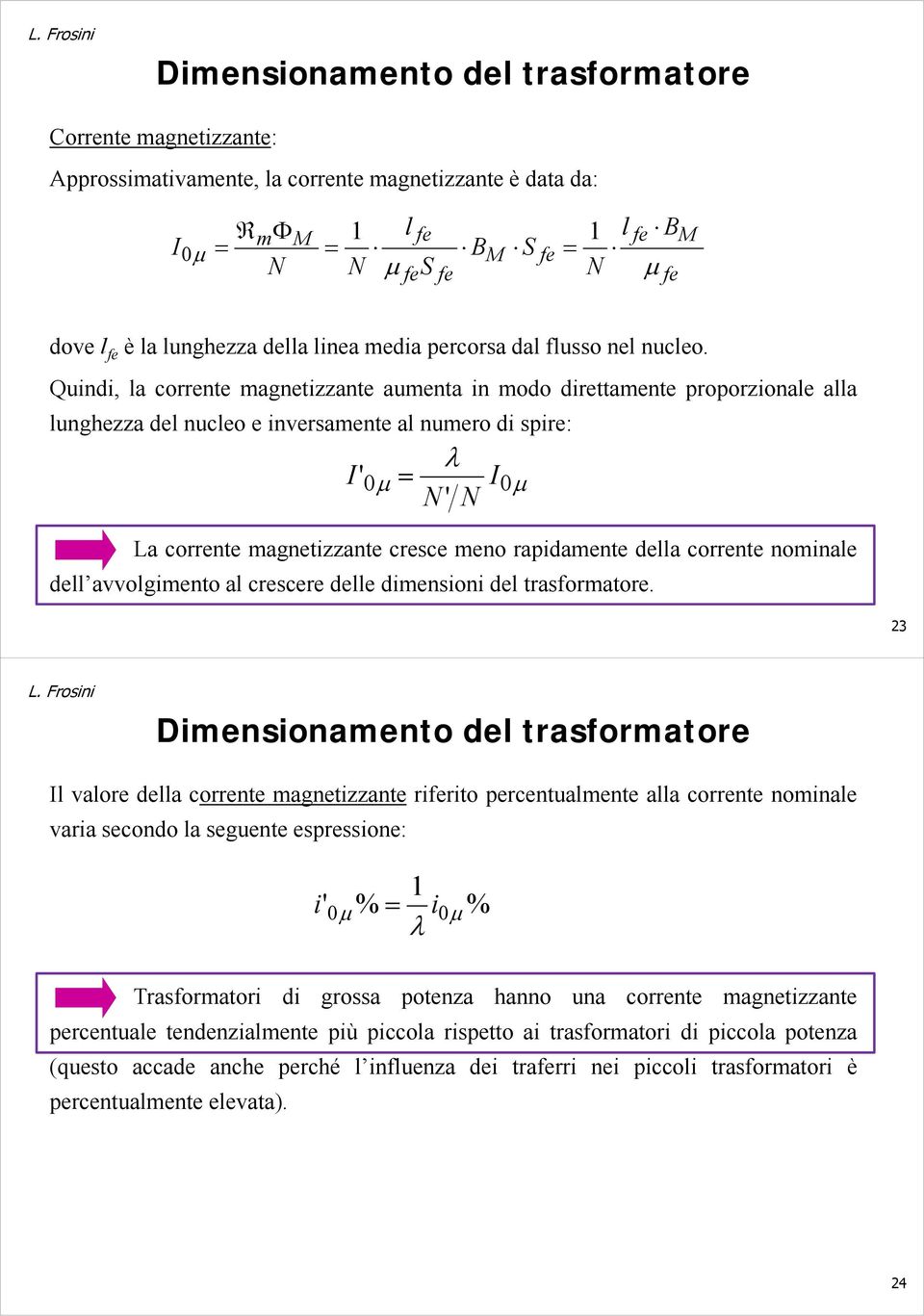 vvolgimeto l crescere delle dimesioi del trsformtore.