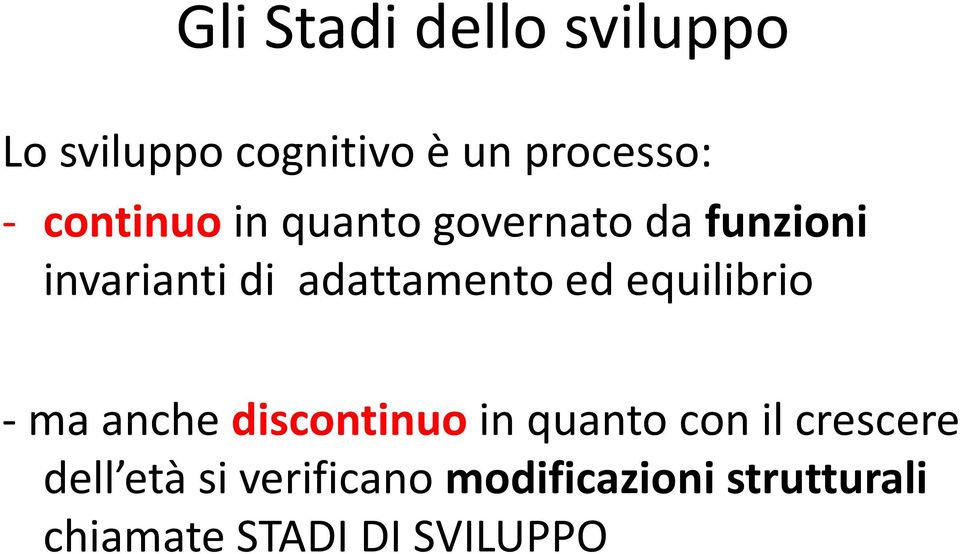 ed equilibrio - ma anche discontinuo in quanto con il crescere dell