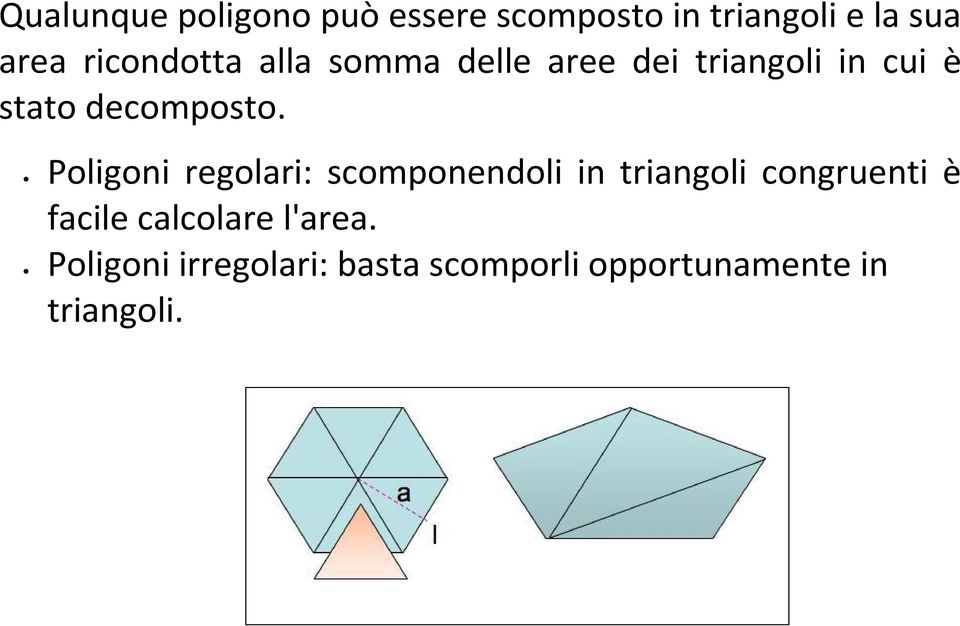 Poligoni regolari: scomponendoli in triangoli congruenti è facile