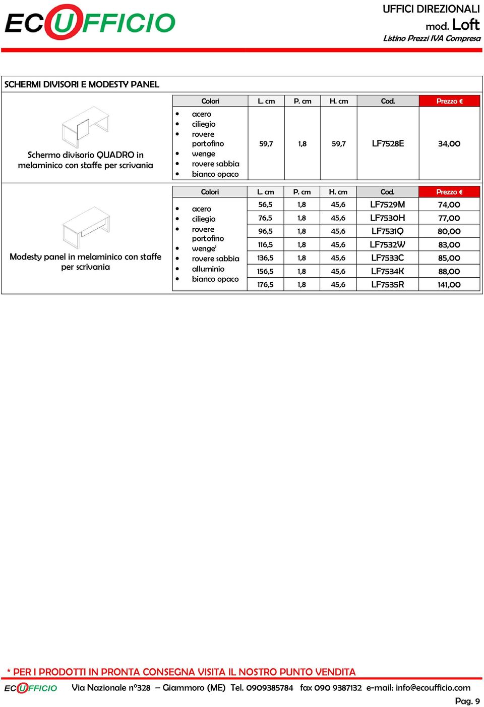 LF7529M 74,00 76,5 1,8 45,6 LF7530H 77,00 96,5 1,8 45,6 LF7531Q 80,00 116,5 1,8 45,6 LF7532W