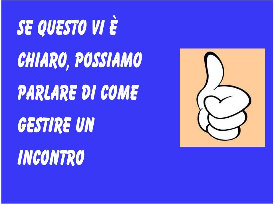 parlare di come