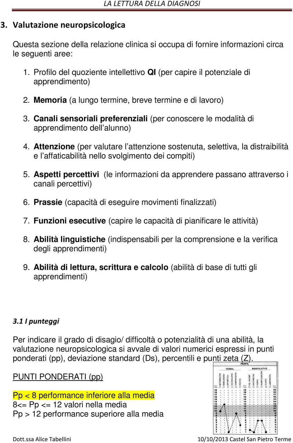 Canali sensoriali preferenziali (per conoscere le modalità di apprendimento dell alunno) 4.