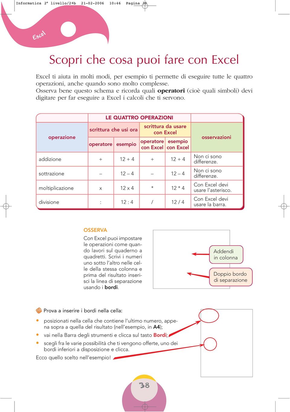 operazione LE QUATTRO OPERAZIONI scrittura che usi ora operatore esempio scrittura da usare con operatore esempio con con addizione + 12 + 4 + 12 + 4 sottrazione 12 4 12 4 moltiplicazione x 12 x 4 *