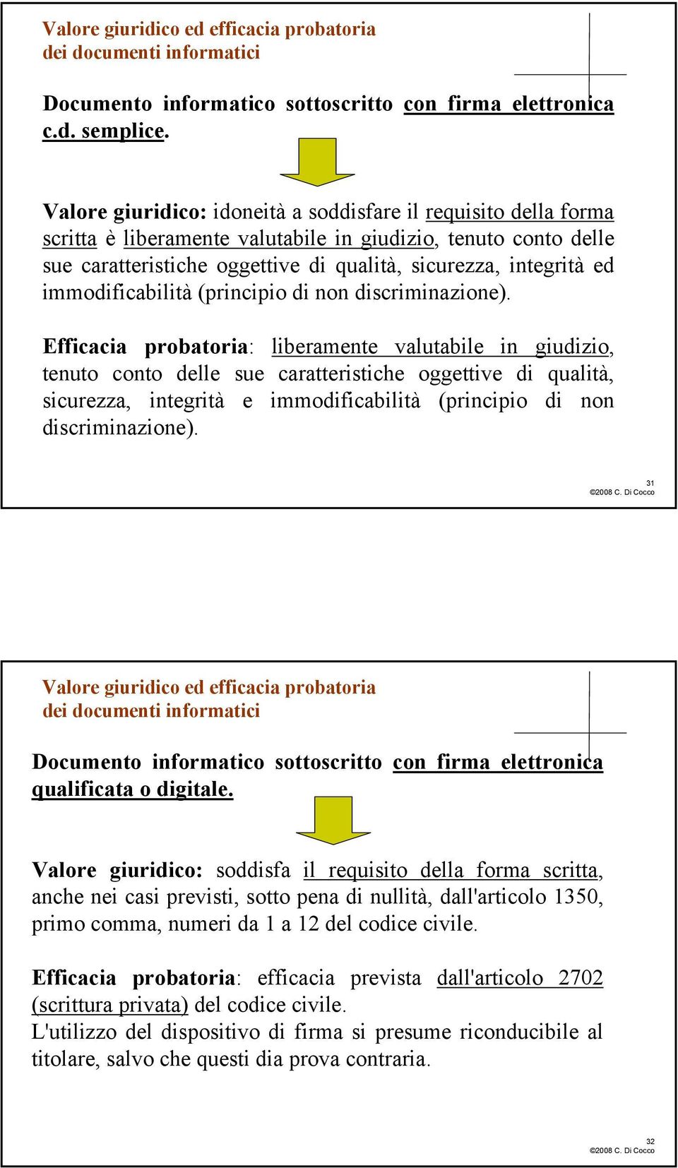 immodificabilità (principio di non discriminazione).