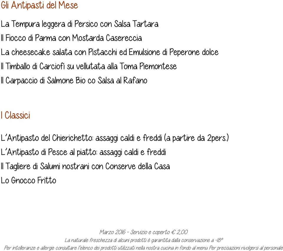 Carpaccio di Salmone Bio co Salsa al Rafano I Classici L Antipasto del Chierichetto: assaggi caldi e freddi (a partire da