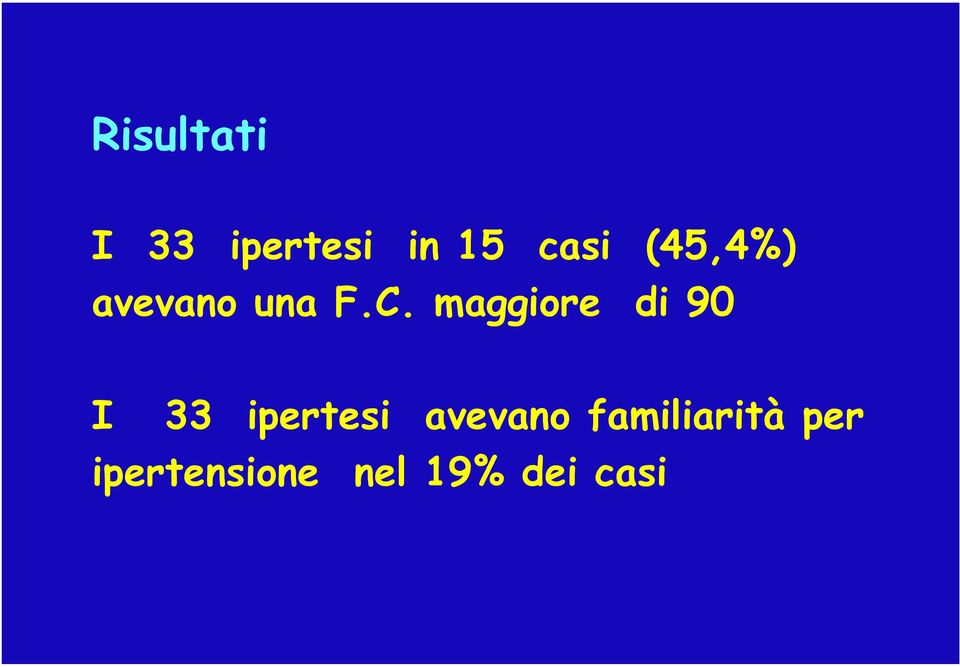 maggiore di 90 I 33 ipertesi