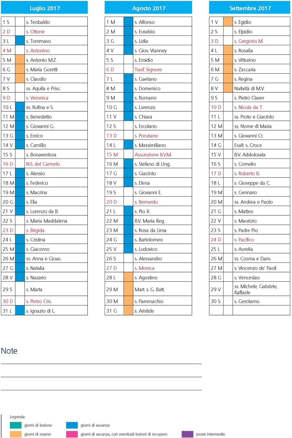 Aquila e Prisc. 8 M s. Domenico 8 V Natività di M.V. 9 D s. Veronica 9 M s. Romano 9 S s. Pietro Claver 10 L ss. Rufina e S. 10 G s. Lorenzo 10 D s. Nicola da T. 11 M s. Benedetto 11 V s.