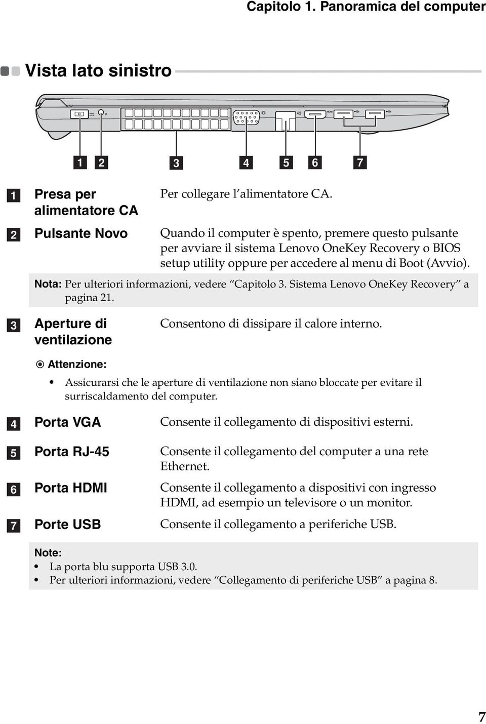 - - - - a b c d e f g a b Presa per alimentatore CA Pulsante Novo Per collegare l alimentatore CA.