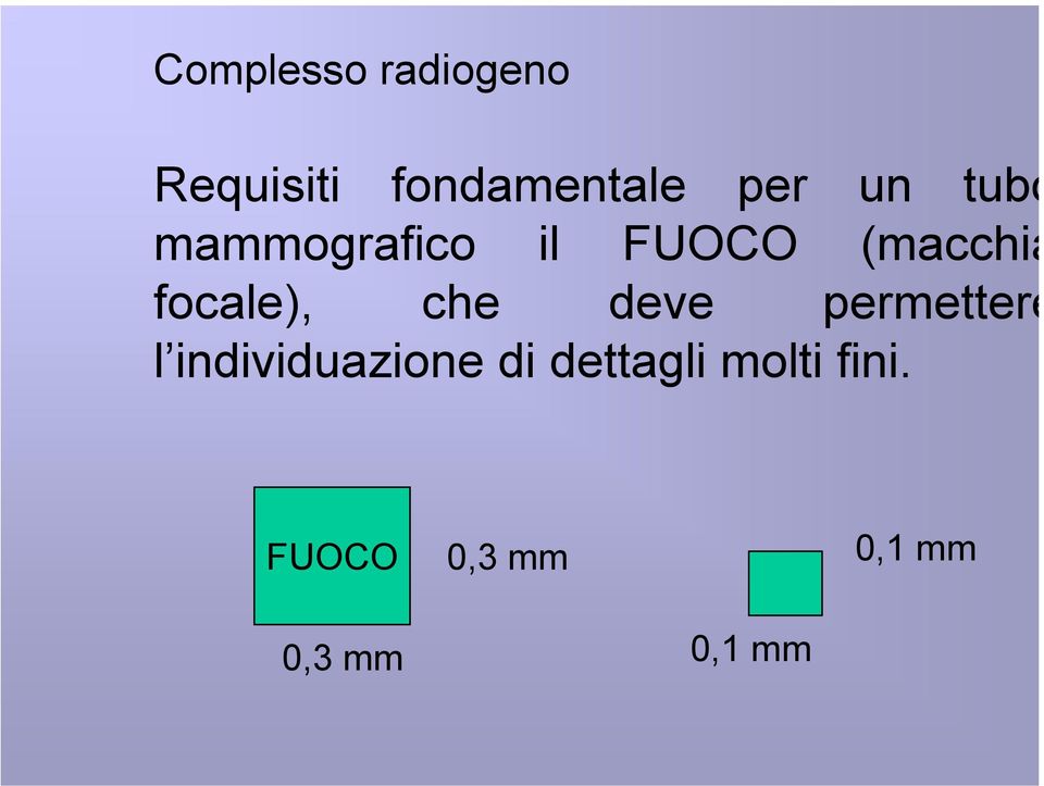 che deve permettere l individuazione di