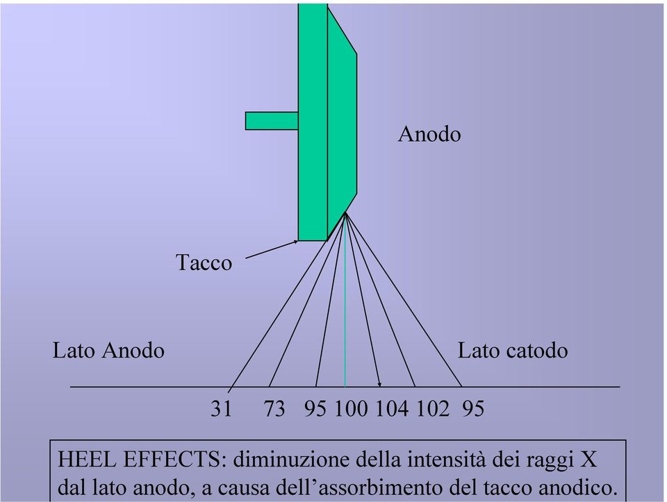 assorbimento del tacco anodico.