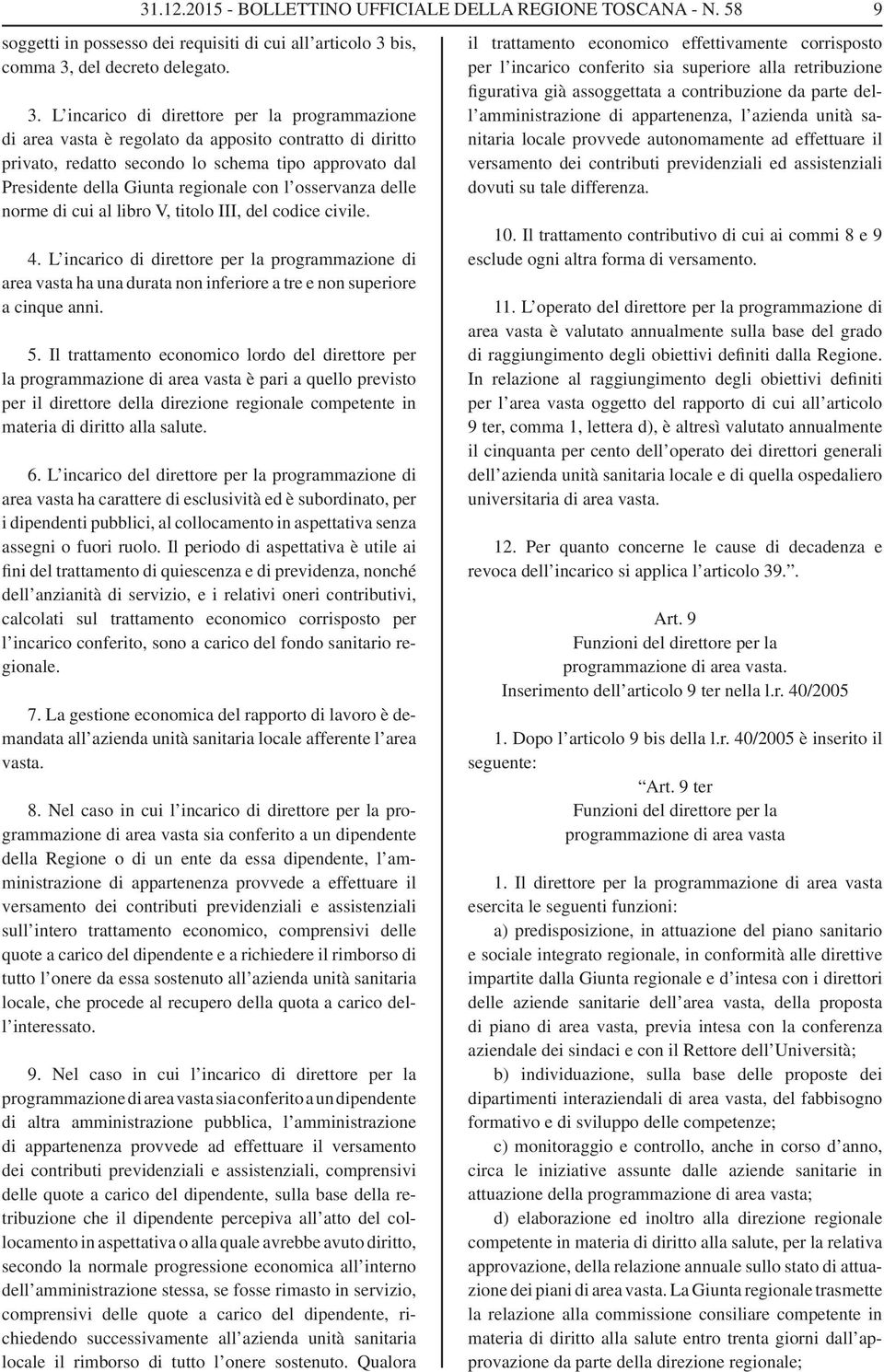 del decreto delegato. 3.