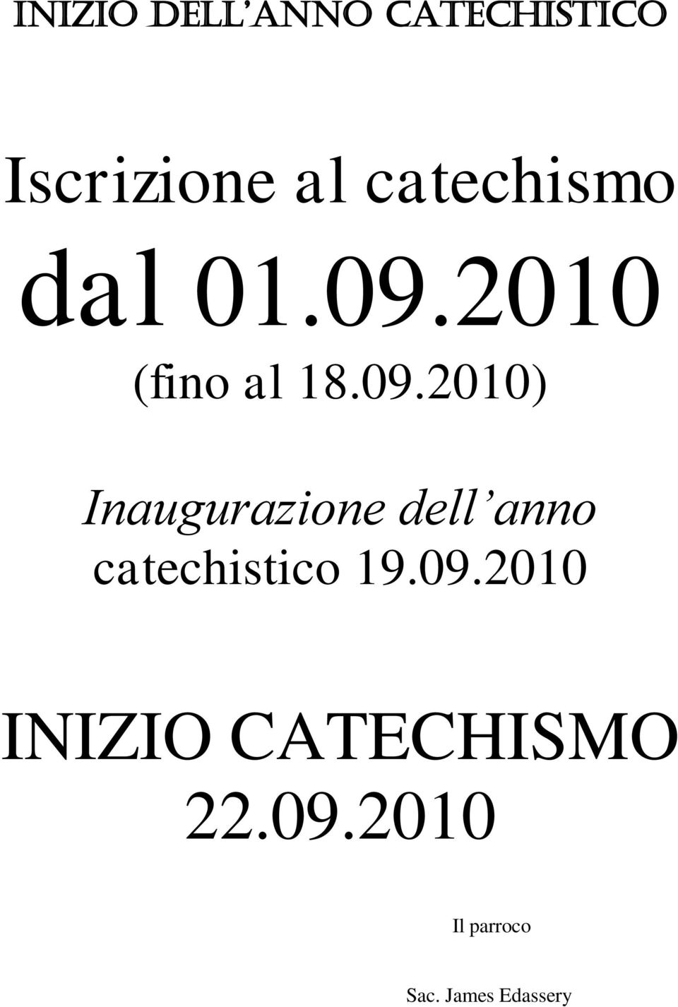 2010 (fino al 18.09.