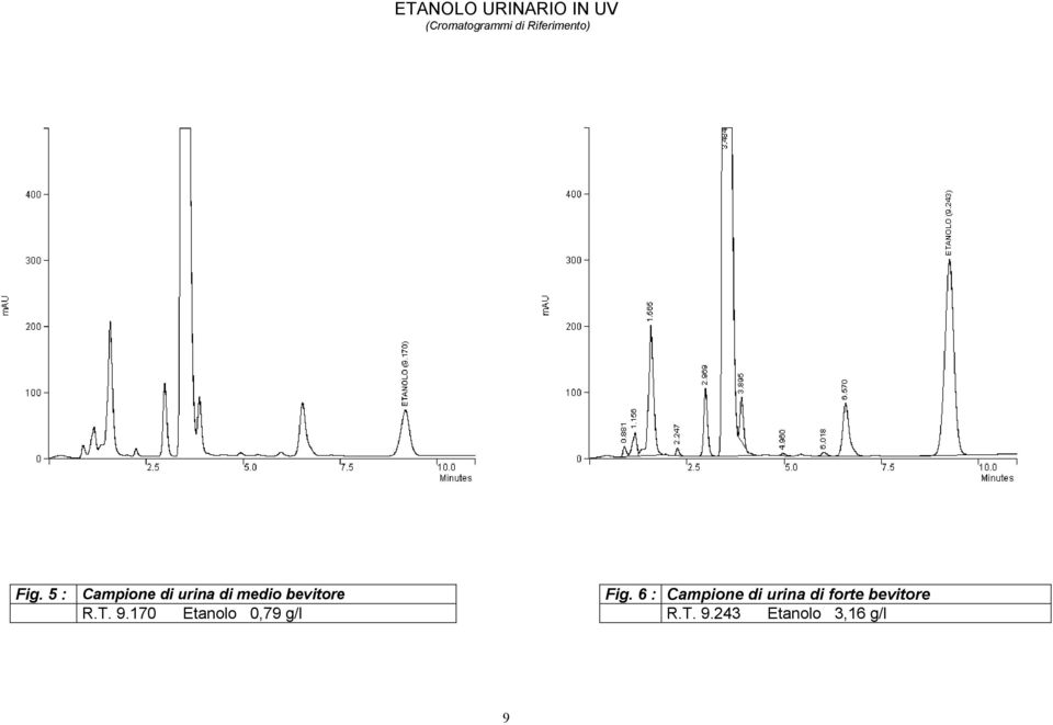 5 : Campione di urina di medio bevitore Fig.