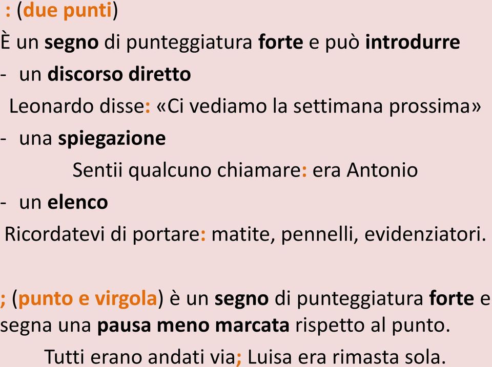 Ricordatevi di portare: matite, pennelli, evidenziatori.