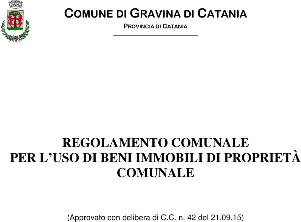 COMUNALE (Approvato con