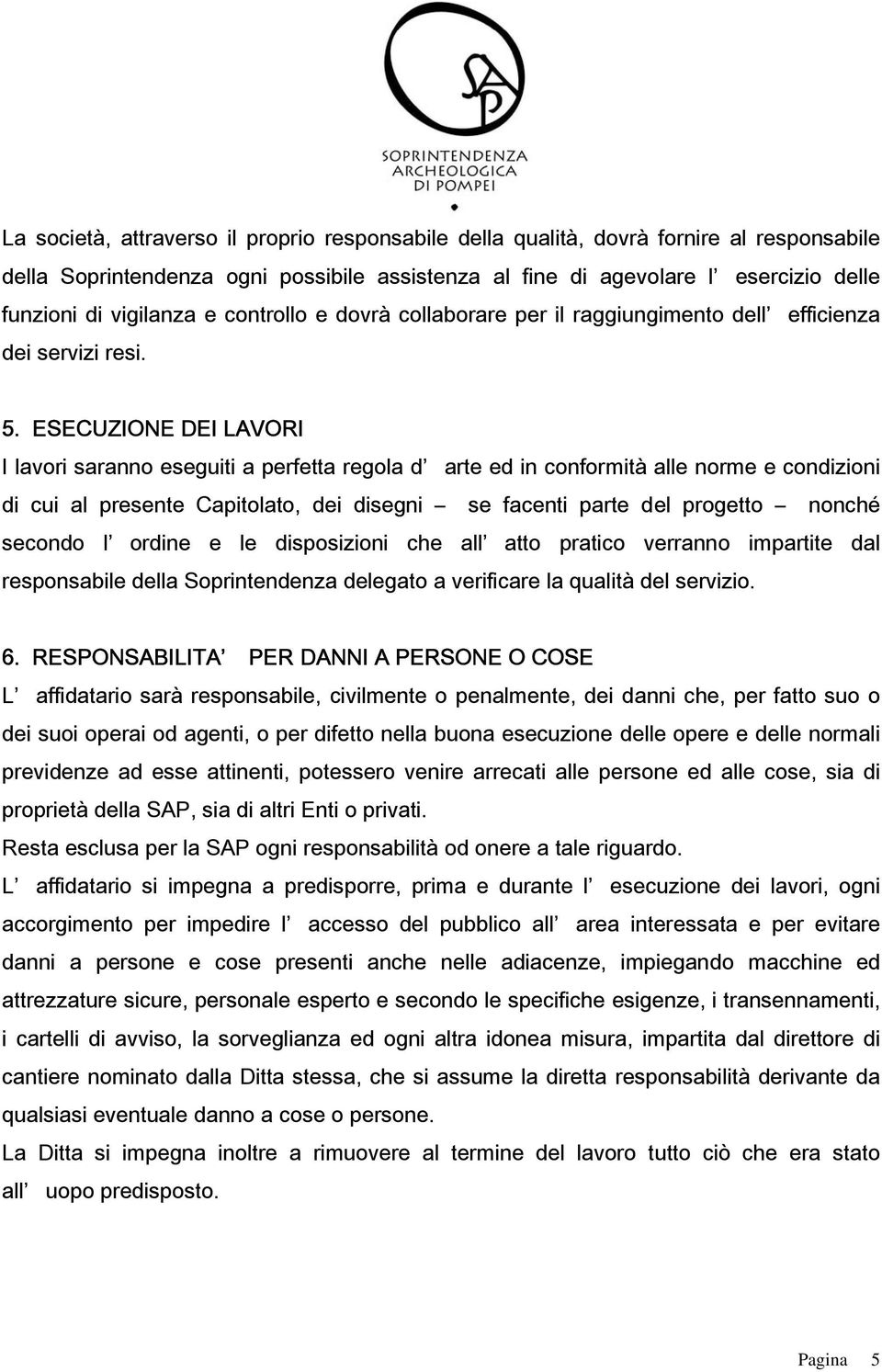 ESECUZIONE DEI LAVORI I lavori saranno eseguiti a perfetta regola d arte ed in conformità alle norme e condizioni di cui al presente Capitolato, dei disegni se facenti parte del progetto nonché