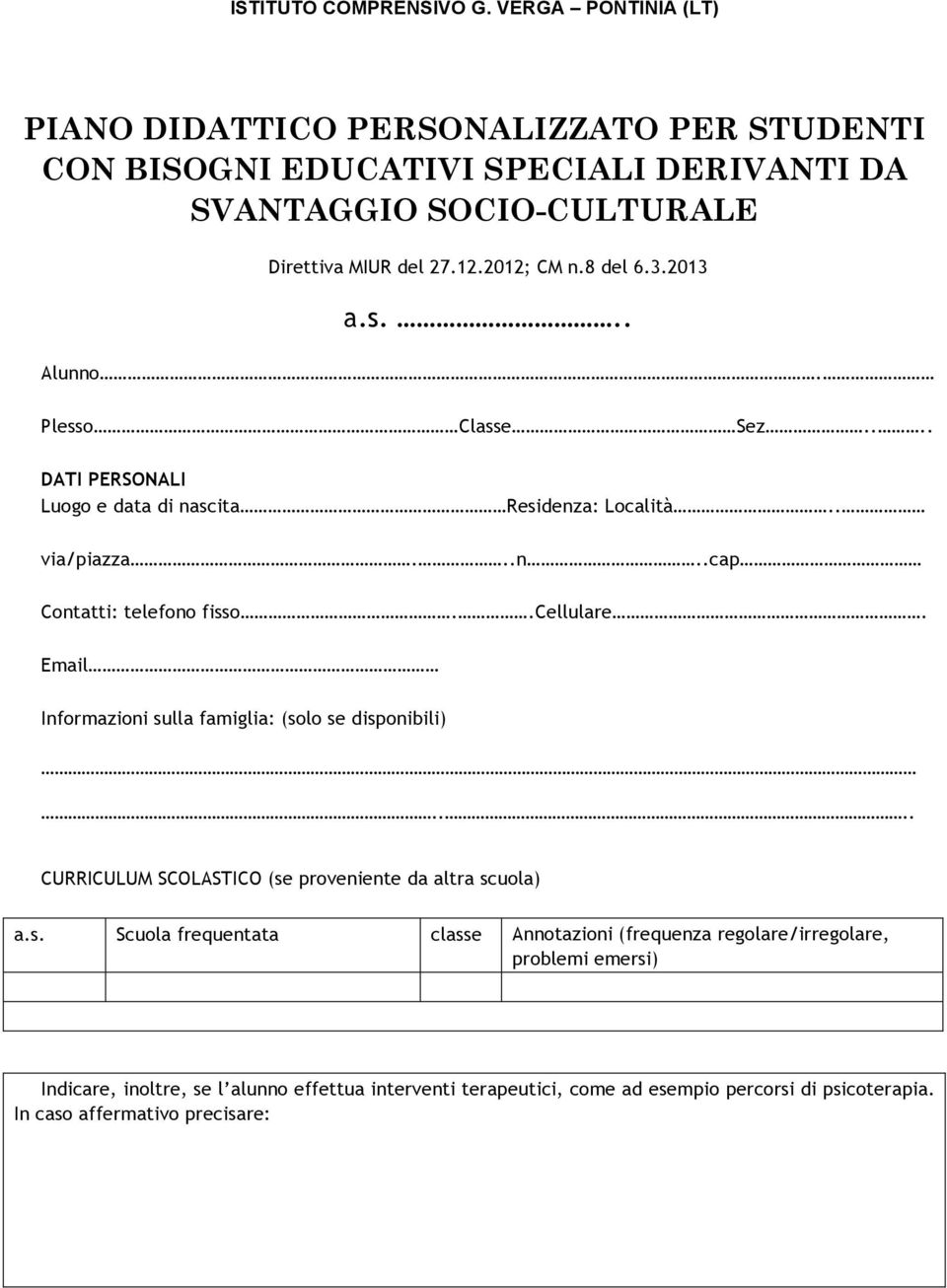 Email Informazioni su