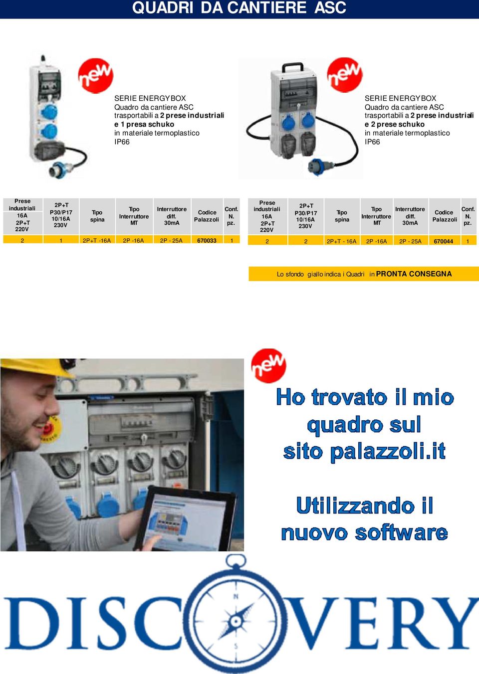 industriali e 2 prese schuko Prese industriali 10/ 2 1-2P - 2P - 25A 670033 1