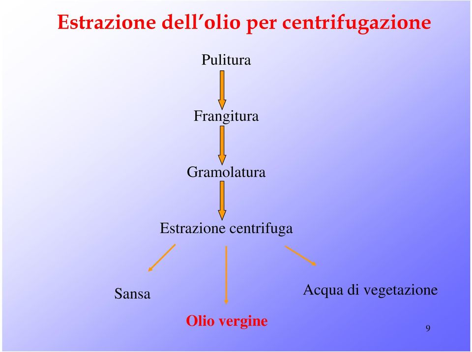 Frangitura Gramolatura Estrazione