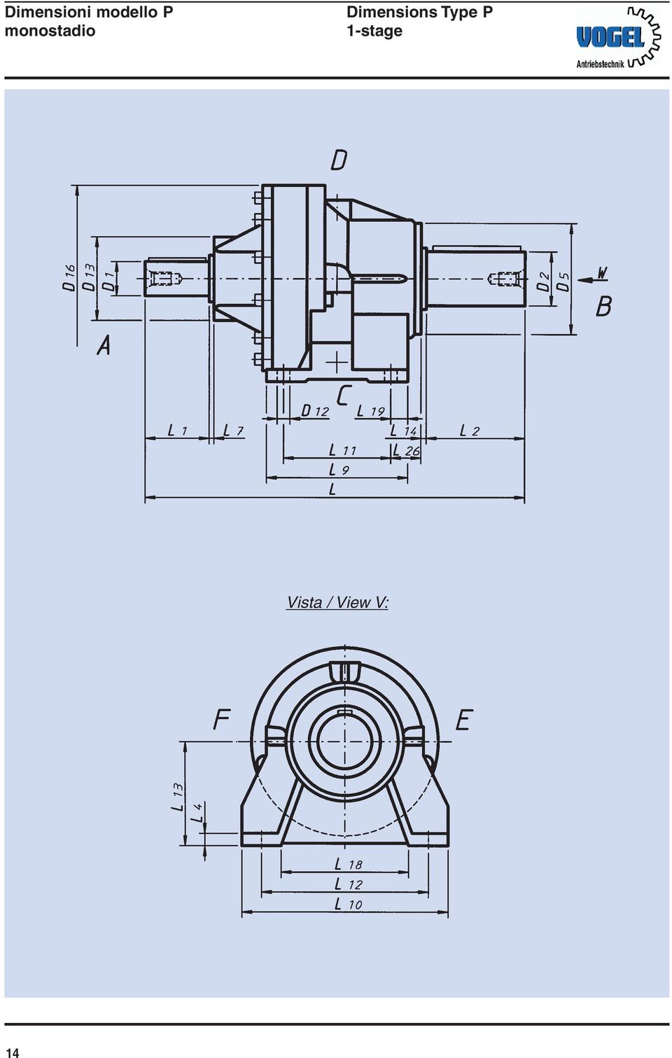 Dimensions Type P