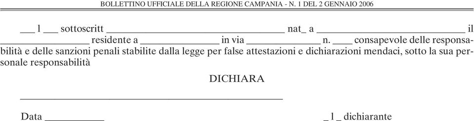 stabilite dalla legge per false attestazioni e