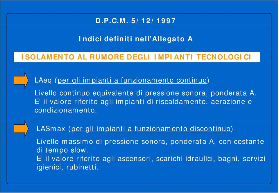 continuo) Livello continuo equivalente di pressione sonora, ponderata A.