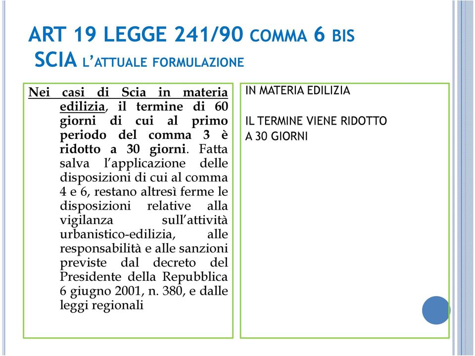 Fatta salva l applicazione delle disposizioni di cui al comma 4 e 6, restano altresì ferme le disposizioni relative alla vigilanza