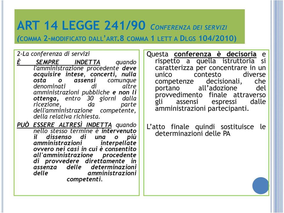 amministrazioni pubbliche e non li ottenga, entro 30 giorni dalla ricezione, da parte dell'amministrazione competente, della relativa richiesta.