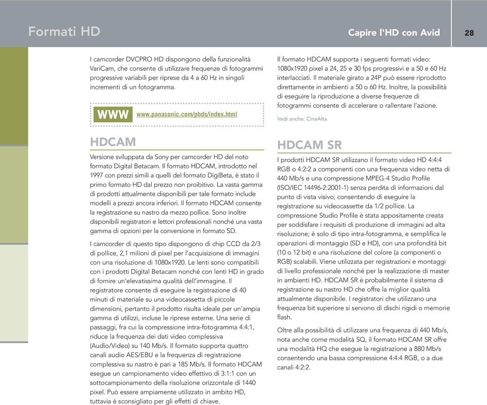 Il formato HDCAM, introdotto nel 1997 con prezzi simili a quelli del formato DigiBeta, è stato il primo formato HD dal prezzo non proibitivo.