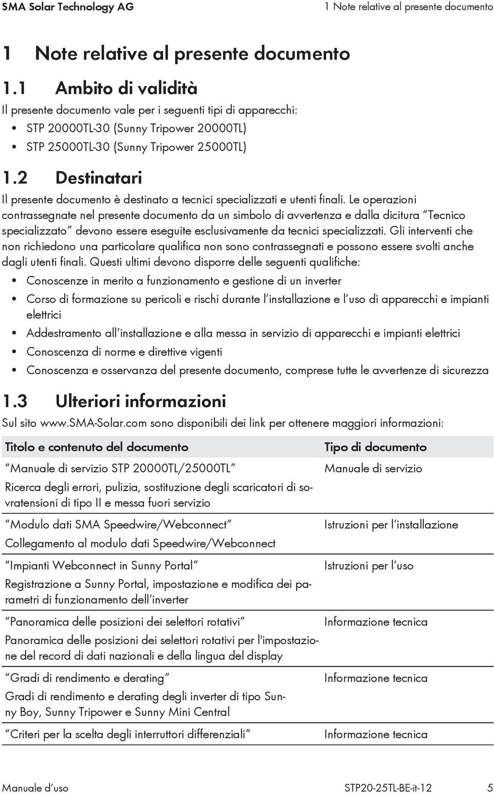 2 Destinatari Il presente documento è destinato a tecnici specializzati e utenti finali.