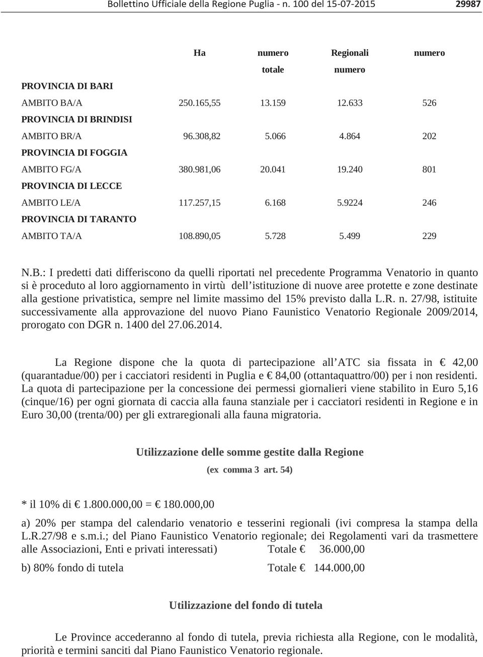 Regione Puglia n.