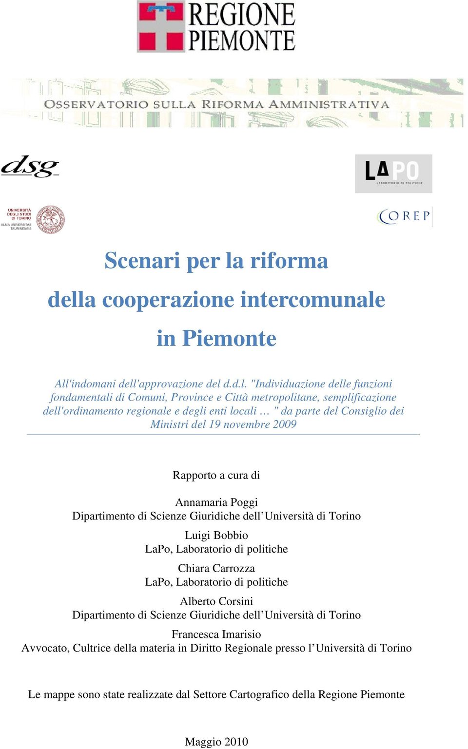 a cooperazione intercomunale