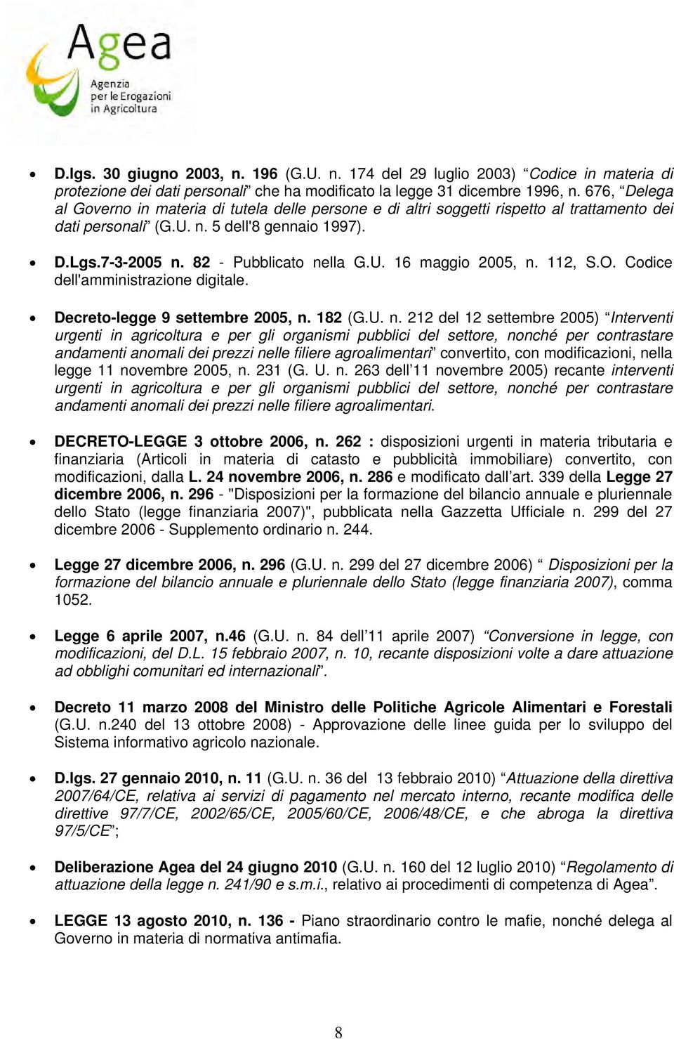 112, S.O. Codice dell'amministrazione digitale. Decreto-legge 9 settembre 2005, n.