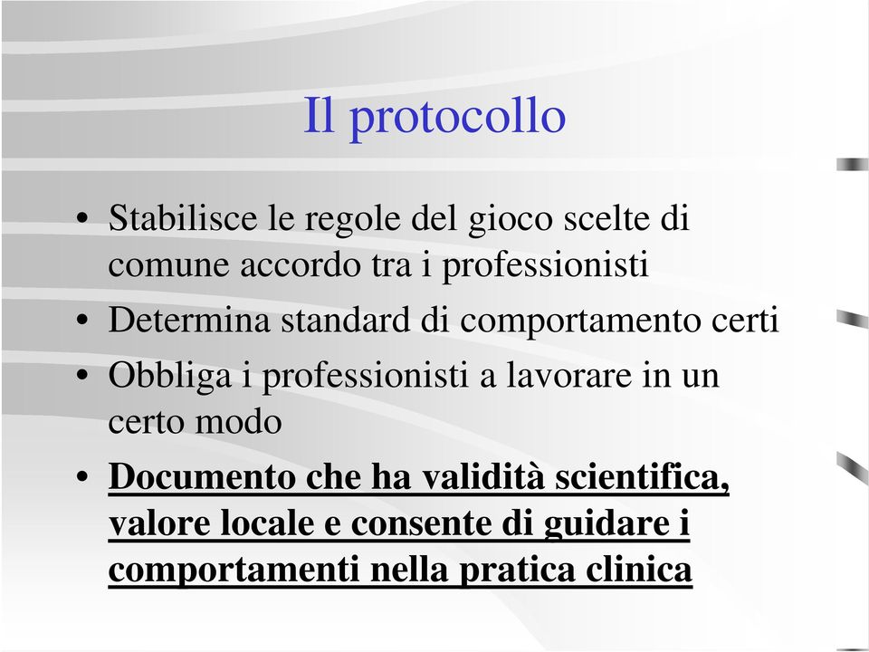 professionisti a lavorare in un certo modo Documento che ha validità