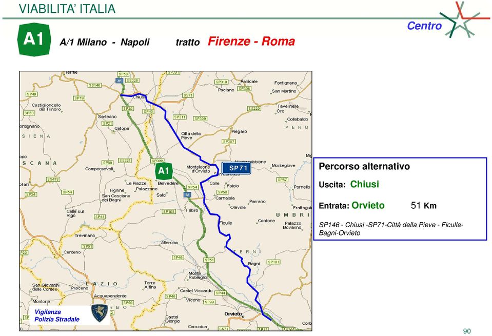 51 Km SP146 - Chiusi -SP71-Città