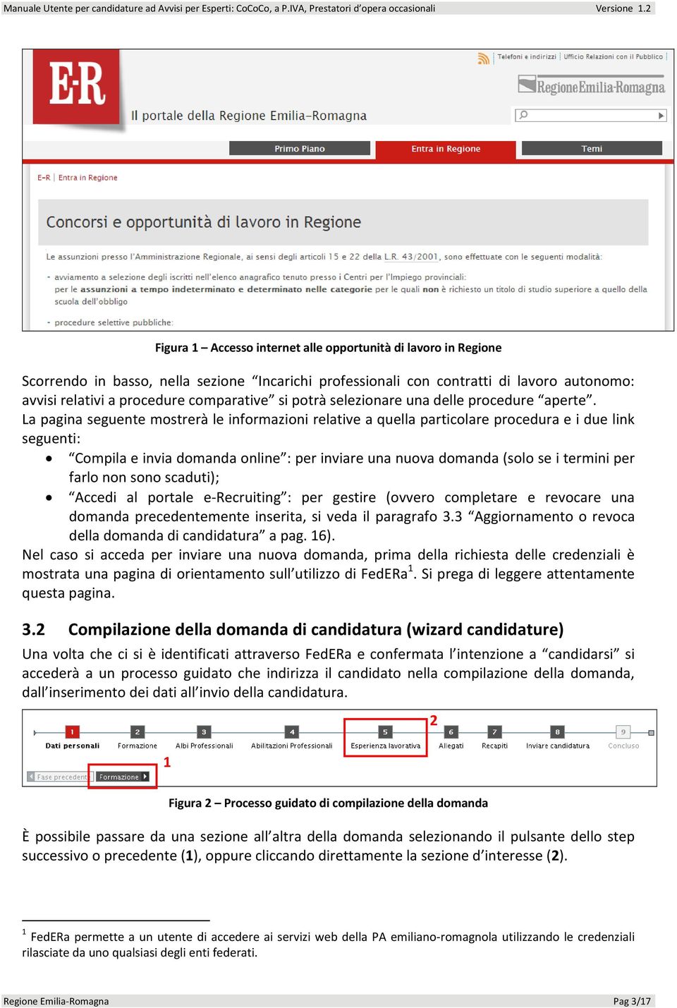 La pagina seguente mostrerà le informazioni relative a quella particolare procedura e i due link seguenti: Compila e invia domanda online : per inviare una nuova domanda (solo se i termini per farlo