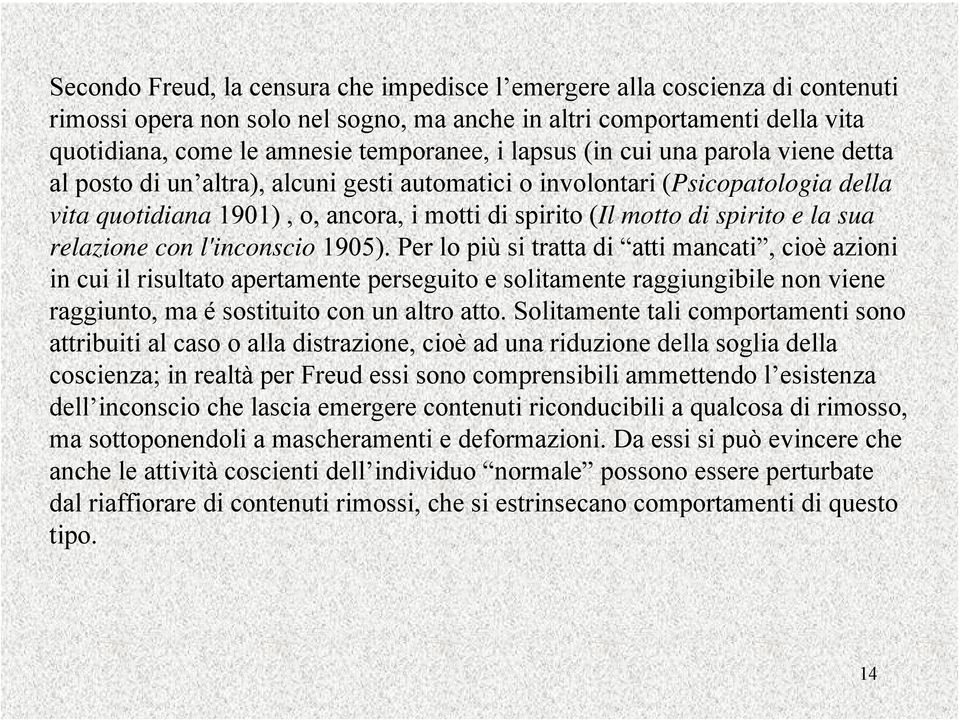 sua relazione con l'inconscio 1905).