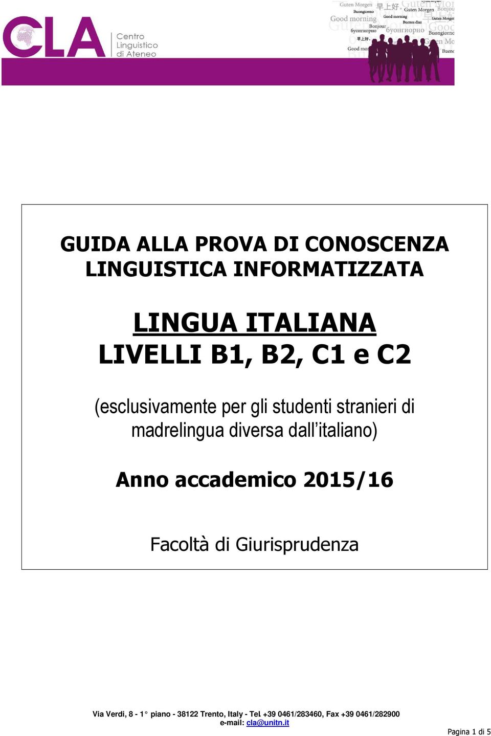 gli studenti stranieri di madrelingua diversa dall italiano)