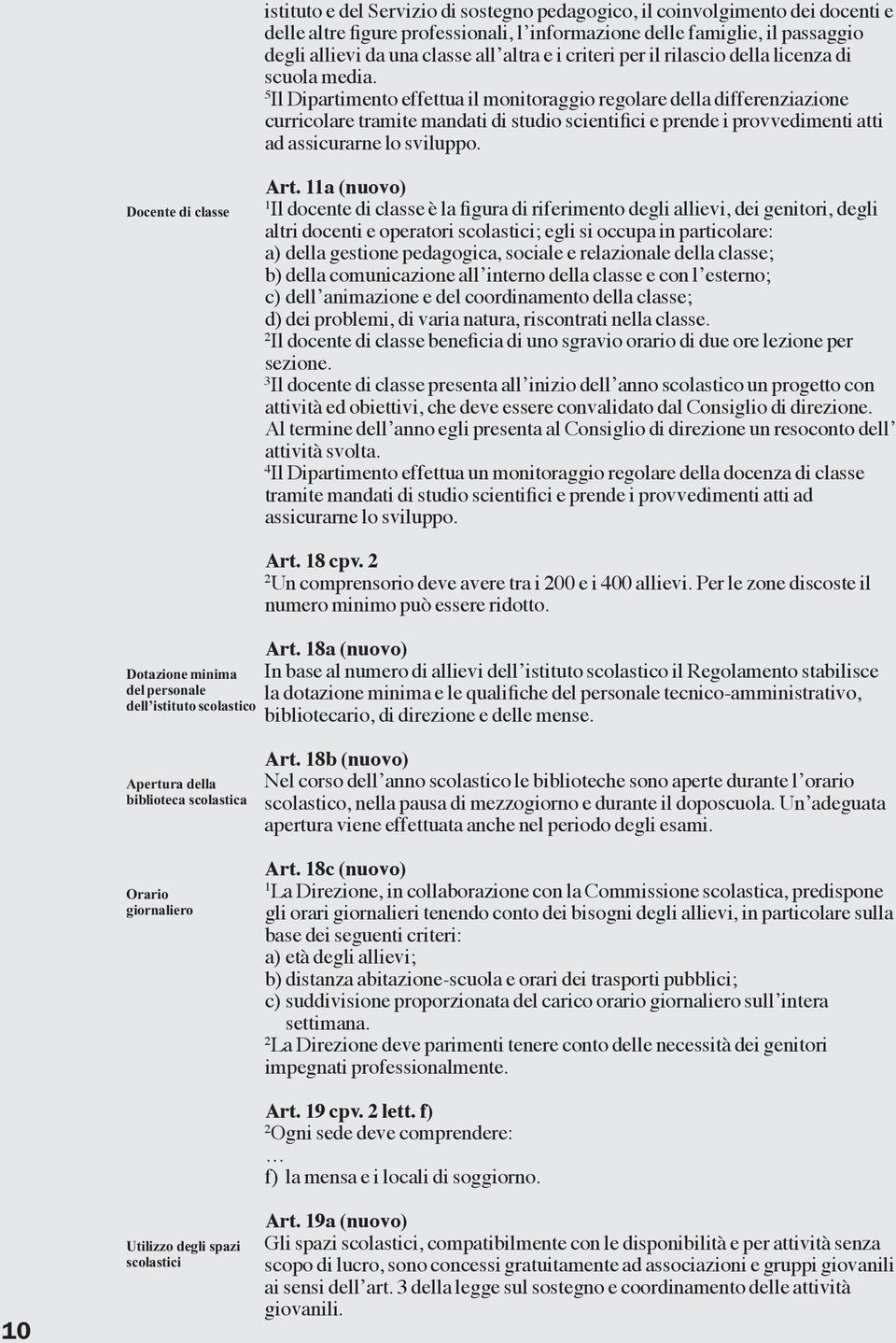 5 Il Dipartimento effettua il monitoraggio regolare della differenziazione curricolare tramite mandati di studio scientifici e prende i provvedimenti atti ad assicurarne lo sviluppo.