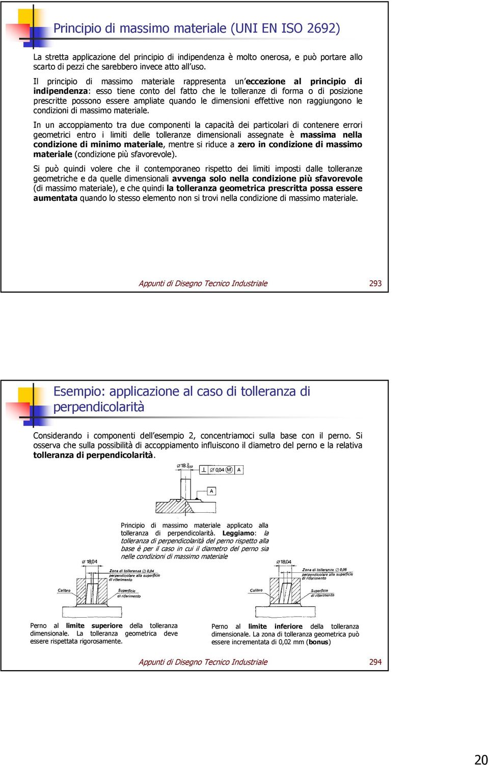 le dimensioni effettive non raggiungono le condizioni di massimo materiale.