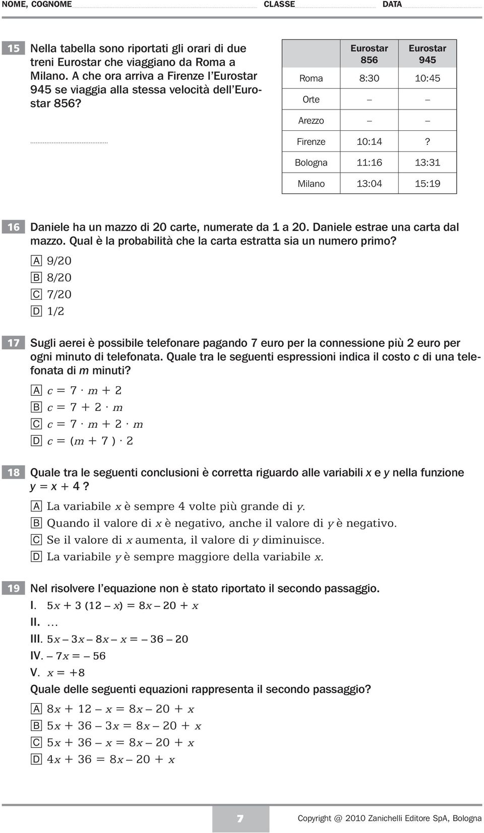 Daniele estrae una carta dal mazzo. Qual è la probabilità che la carta estratta sia un numero primo?