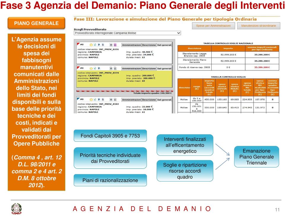 Pubbliche (Comma 4, art. 12 D.L. 98/2011 e comma 2 e 4 art. 2 D.M. 8 ottobre 2012).