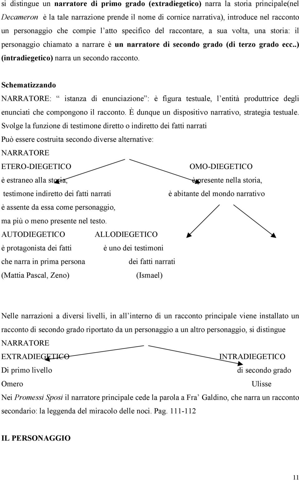 Schematizzando NARRATORE: istanza di enunciazione : è figura testuale, l entità produttrice degli enunciati che compongono il racconto. È dunque un dispositivo narrativo, strategia testuale.