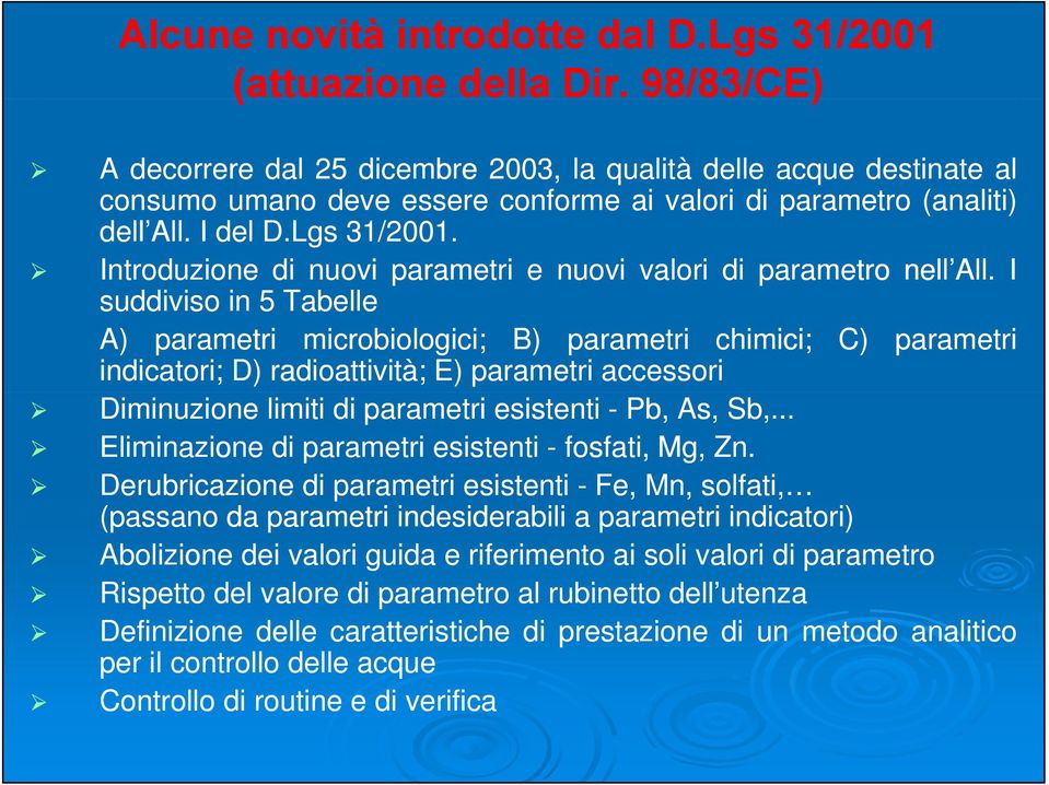 Introduzione di nuovi parametri e nuovi valori di parametro nell All.