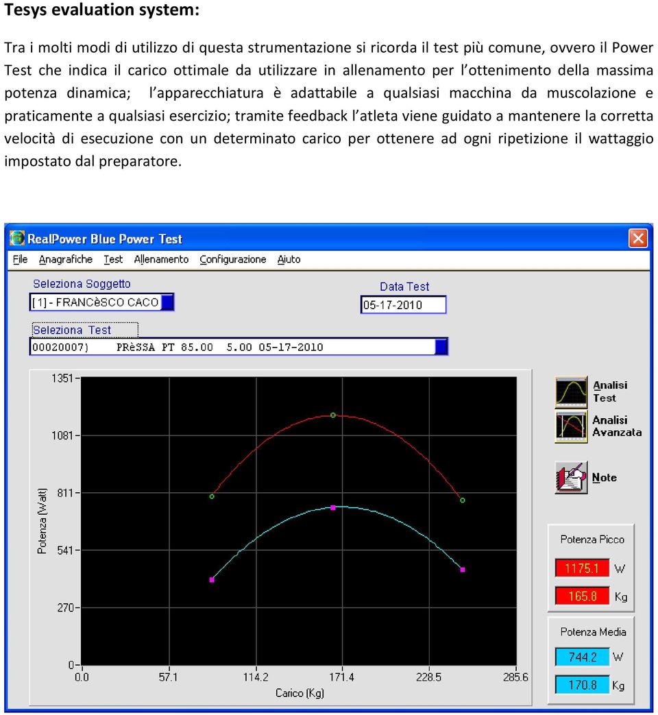 adattabile a qualsiasi macchina da muscolazione e praticamente a qualsiasi esercizio; tramite feedback l atleta viene guidato a