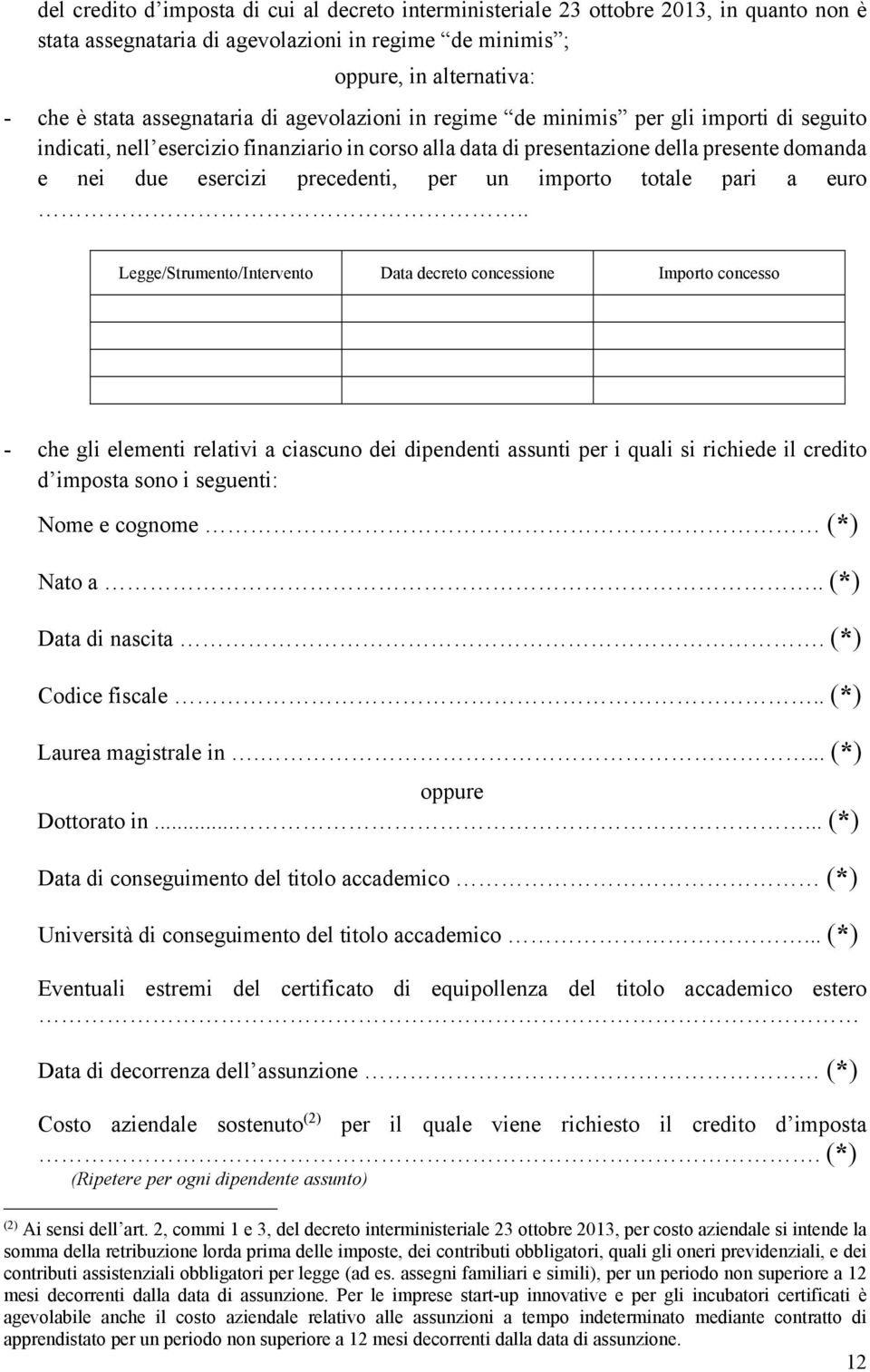 importo totale pari a euro.