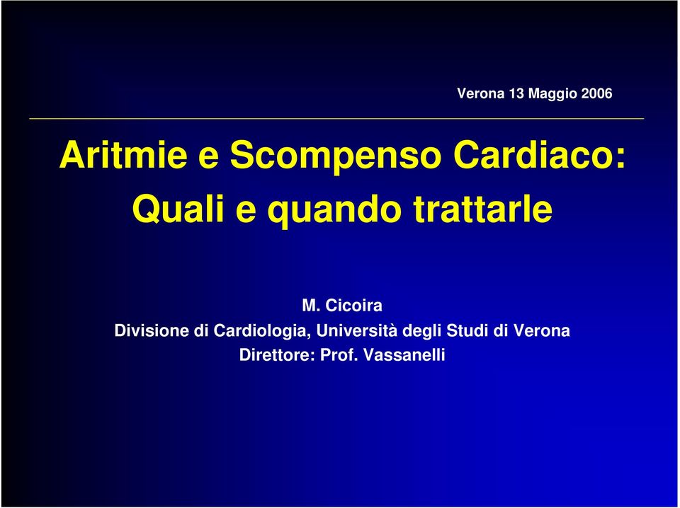 Cicoira Divisione di Cardiologia,