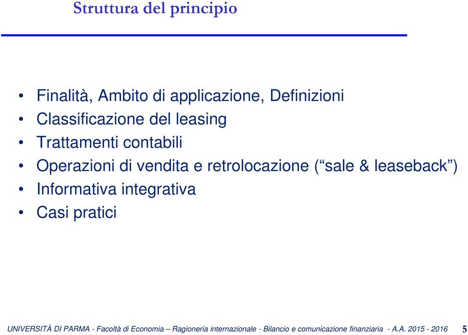 Trattamenti contabili Operazioni di vendita e